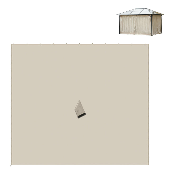 4 Paredes Laterais para Tenda 302x205 cm Laterais para Tenda Universal com Ganchos e Argola em C para Tenda de Jardim Terraço Bege