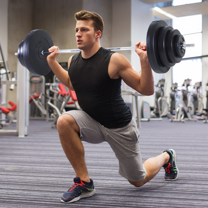 Barra de Pesos 70 kg com Halteres Conjunto de Pesos Ajustáveis com 8 Discos de 1,5kg 5kg 10kg 15kg e 1 Barra para Treino de Força em Casa Ginásio ou Escritório 170x40,5x40,5 cm Preto