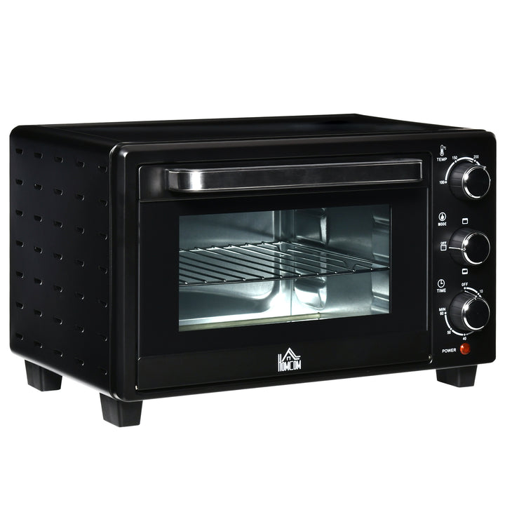 Mini Forno Elétrico 21L 1400W Forno Elétrico de Mesa com Temporizador até 60min e Temperatura Ajustável até 230? 46x38,5x29 cm Preto