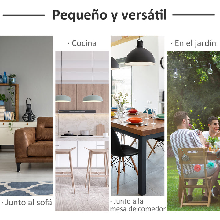 Carrinho de cozinha de 4 niveis com bandeja removível 40x30x76 cm Branco