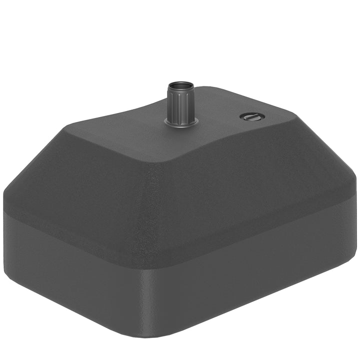 Base para Chapéu de Sol Suporte para Chapéu de Sol Base para Chapéu de Sol Preenchível com Água 20L ou Areia 24kg para Jardim Terraço 43x33x25 cm Preto