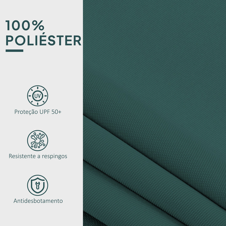 Tecido de Substituição para Toldo 2,8x2,5 m Tecido de Reposição com Proteção UV 50+ Impermeável Tecido de Reposição para Pátio Terraço Jardim Verde