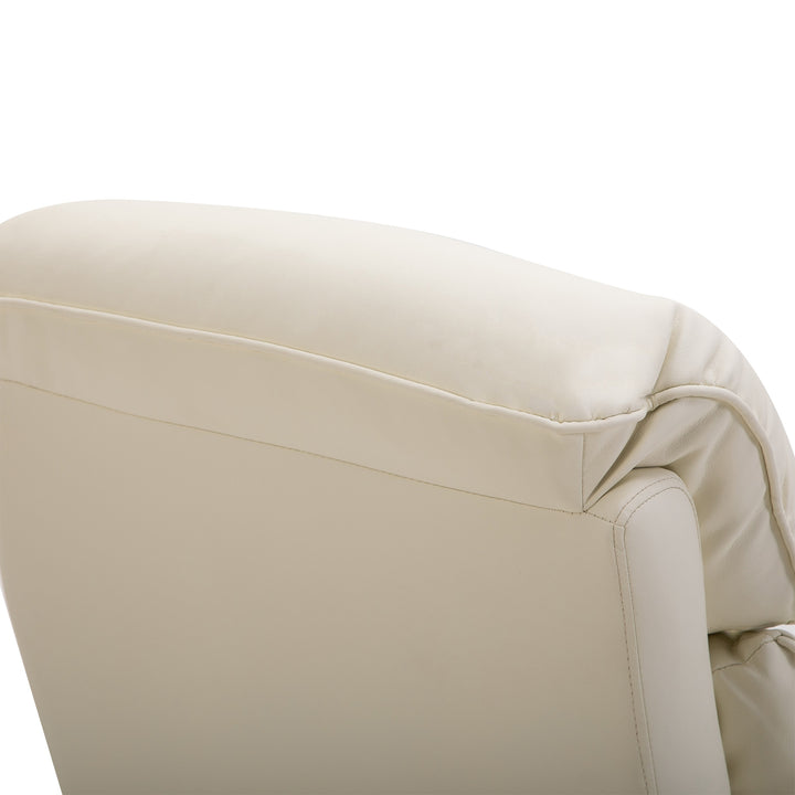Poltrona Levanta Pessoas Poltrona Reclinável com Apoio para os Pés Controlo Remoto Reclinação 145° e Bolso Lateral Carga 150 kg 80x94x104 cm Creme