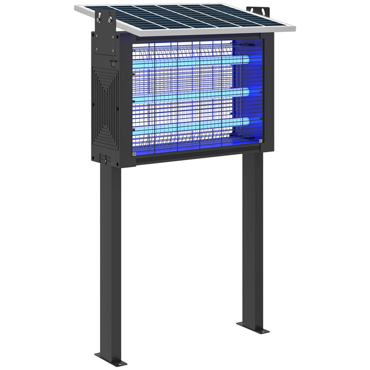 Lâmpada Elétrica Anti-Mosquitos com Luzes LED Mata Mosquitos Elétrico 25W para Exterior Efeito 200 m² com Suporte Painel Ajustável Lâmpada UV Repelente de Insetos Moscas Mariposas