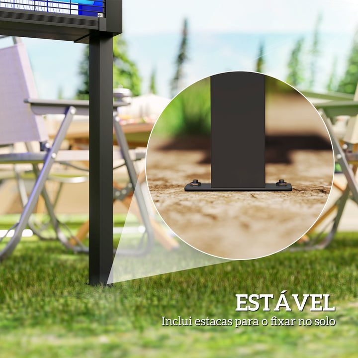 Lâmpada Elétrica Anti-Mosquitos com Luzes LED Mata Mosquitos Elétrico 25W para Exterior Efeito 200 m² com Suporte Painel Ajustável Lâmpada UV Repelente de Insetos Moscas Mariposas