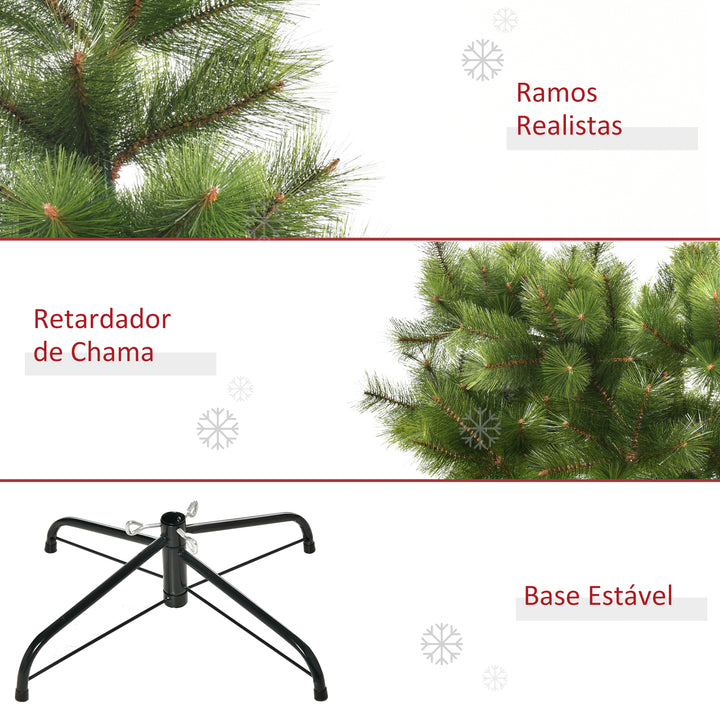 Árvore de Natal 210cm Artificial de Pinho com Suporte Metálico 505 Ramas