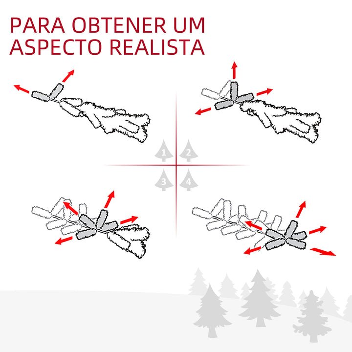 Árvore de Natal 210cm Artificial de Pinho com Suporte Metálico 505 Ramas