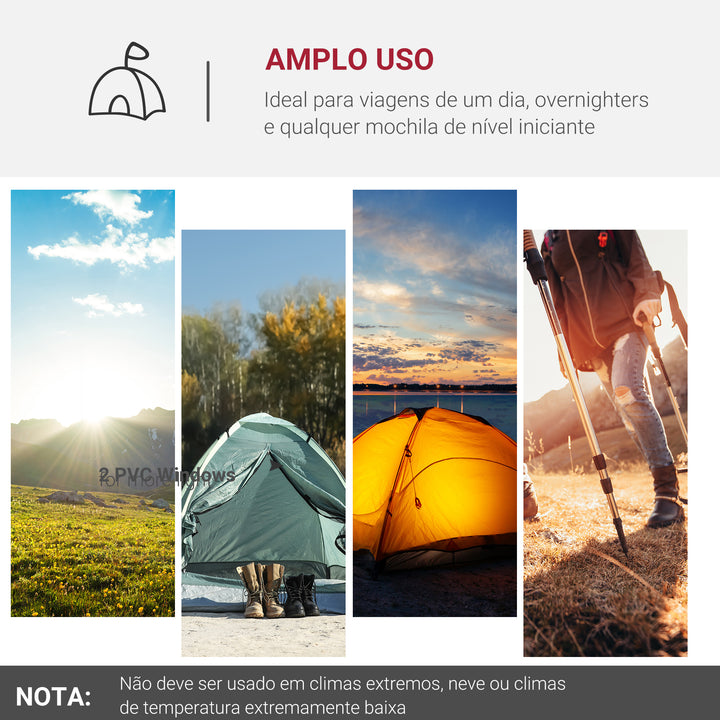 Tenda de Campismo para 2-3 Pessoas Tenda de Campismo Dobrável à Prova d'Agua e à Prova de UV 20+ com Vestíbulo 426x206x154 cm Cinza Escuro
