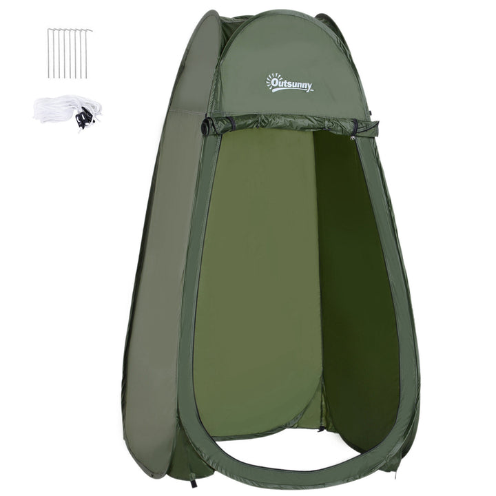 Tenda de acampamento multifuncional leve e dobrável à prova d'água Estrutura flexível e estável com sistema POP-UP 100x100x185cm Verde