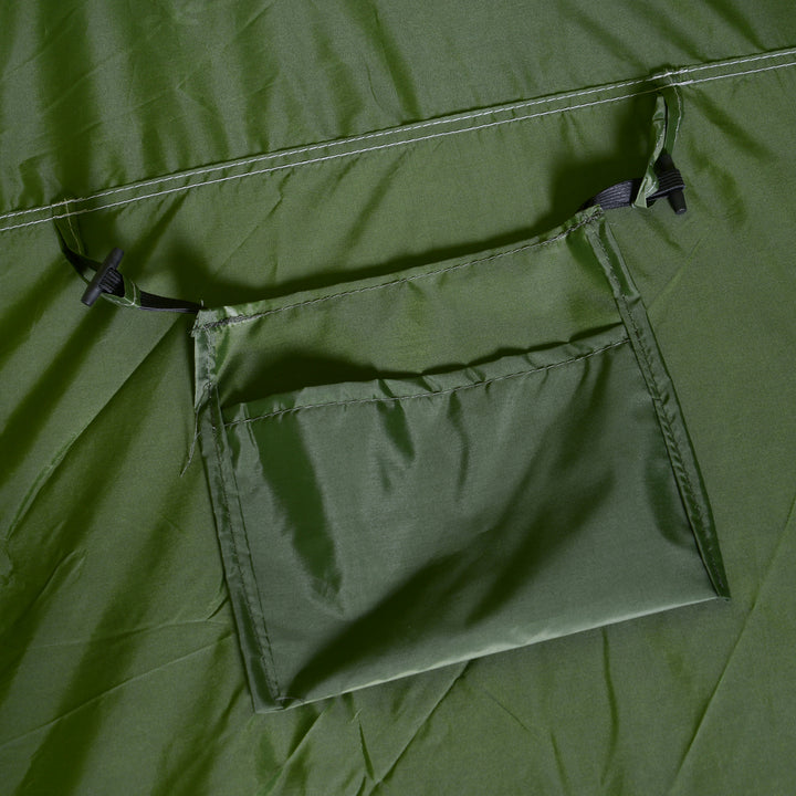 Tenda de acampamento multifuncional leve e dobrável à prova d'água Estrutura flexível e estável com sistema POP-UP 100x100x185cm Verde