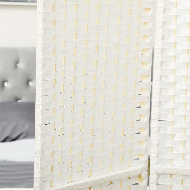 Biombo de 4 Painéis Separador de Ambientes Dobrável 160x170 cm Biombo Separador de Ambientes para Sala de Estar Dormitório Escritório Branco