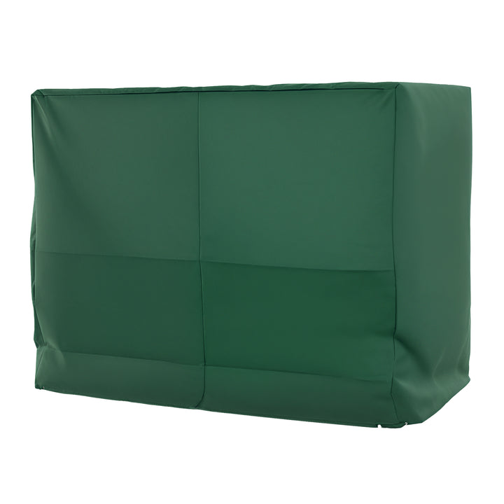 Capa para Baloiço de Jardim Capa de Proteção para Baloiço com Cordas Ajustáveis Impermeável Anti UV 240x133x185 cm Verde