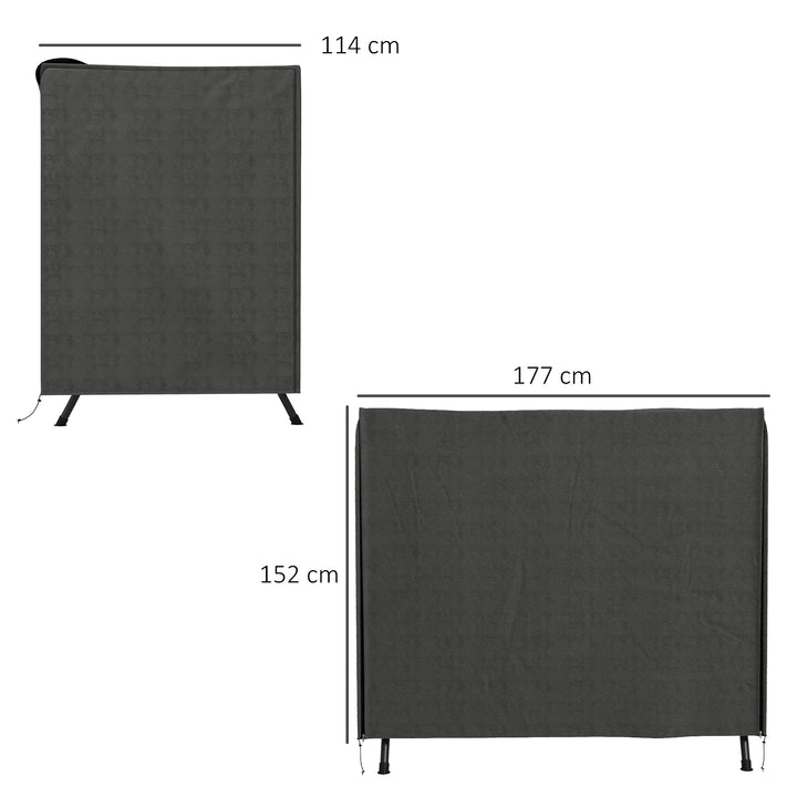 Capa para Móveis de Jardim Capa Protetora para Baloiços de Exterior com Fecho de Correr 177x114x152 cm Cinza Escuro