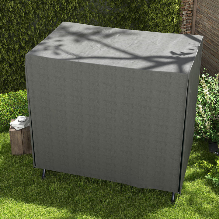 Capa para Móveis de Jardim Capa Protetora para Baloiços de Exterior com Fecho de Correr 177x114x152 cm Cinza Escuro