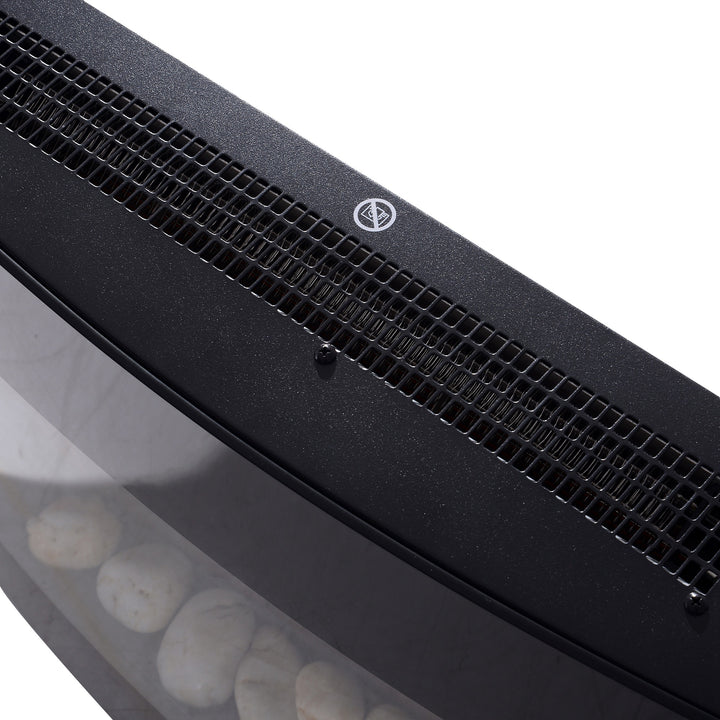 Lareira Elétrica chama LED Aço Inoxidável