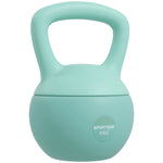 Kettlebell de 6 kg Pesa Russa Preenchida de Areia Metálica e Alça Antiderrapante para Treino de Musculação em Casa Ginásio 19x19x28 cm Verde