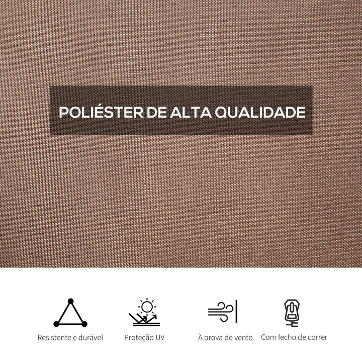4 Paredes Laterais para Tenda 302x205 cm Laterais para Tenda Universal com Ganchos e Argola em C para Tenda de Jardim Terraço Marrom