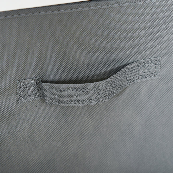 Estante para Livros de 4 Cubos Estante Modular com 2 Cestos Removíveis de TNT para Escritório Estúdio Dormitório 61,5x30x61,5cm Branco e Cinza