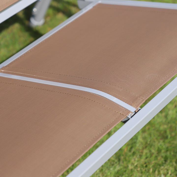 Baloiço Jardim de 3 Lugares com Toldo Ajustável Encosto Respirável e Estrutura de Metal para Terraço Balcão Exterior Carga 200kg 171x108x154cm Marrom