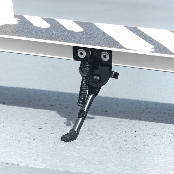 Trotinete Dobrável para Crianças de 3-8 Anos Trotinete Infantil de 2 Rodas com Luzes LED Guiador com 4 Alturas Ajustáveis Travão Traseiro e de Mão 73x36x73-89 cm Branco