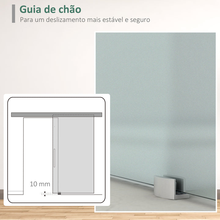 Porta de Correr Vidro sem Obra 205 x 102.5 cm