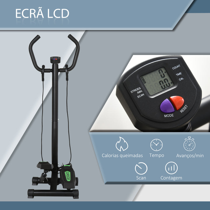 Máquina de Step Stepper Up-Down Máquina de Paso com 2 pedais ajustáveis para os pés 40x48x118cm