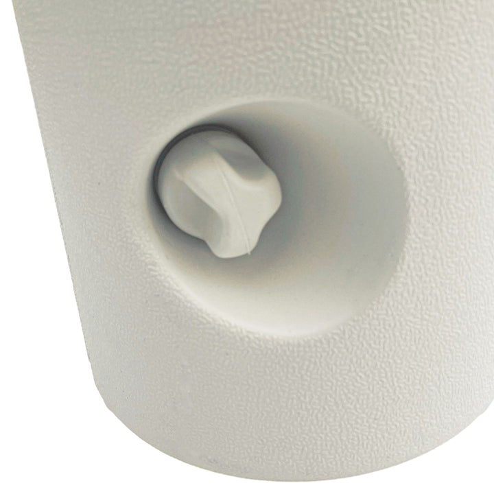 Conjunto de 4 Pesos para Tendas Dobráveis Suportes Enchivel com 9,5 kg de Água ou 12 kg de Areia com Maçanetas de Fixação Ø24x25,5 cm Branco