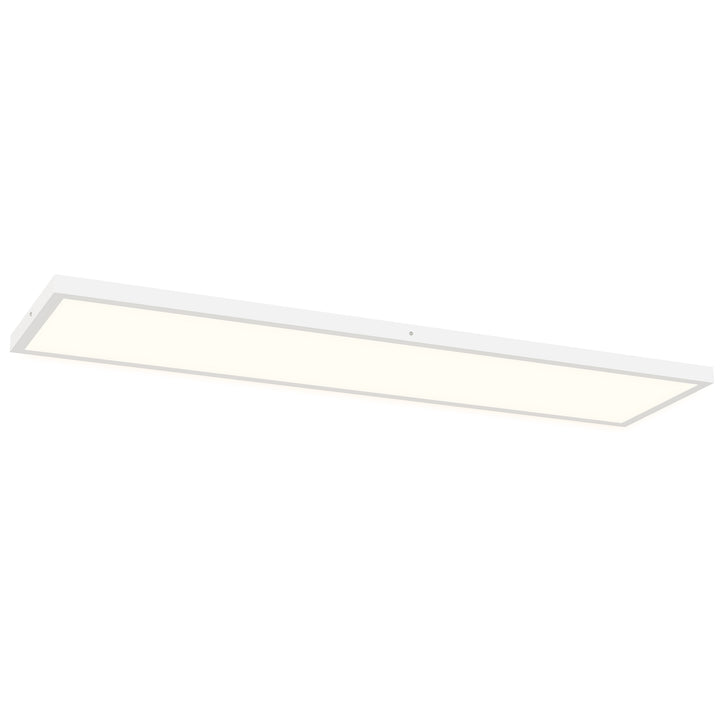Conjunto de 4 Candeeiros de Teto, Reguláveis em Cor Plafons LED de Teto com Interruptor DIP e de Parede 3000K/4000K/6000K 5200 lm 48 W para Sala Escritório 120x30x3,7 cm Branco