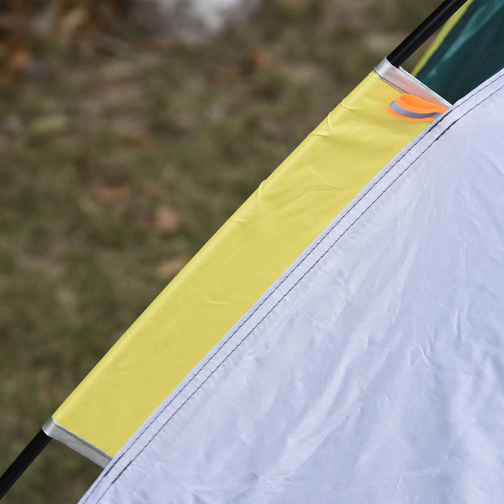 Tenda de Campismo para 3 Pessoas Tenda de Campismo Dobrável com 1 Porta 3 Janelas Bolsa de Transporte e Abertura Automática para Praia Parque 205x195x135 cm Verde