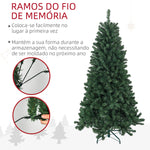 Árvore de Natal 180 cm Árvore de Natal Artificial com 760 Ramos de Arame de Memória e Base Recolhível Árvore de Natal para Sala Verde