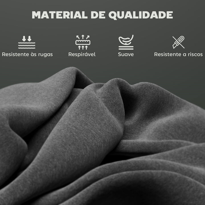 Conjunto de 2 Bancos de Bar Bancos Altos de Cozinha com Encosto e Apoio para os Pés Estofados em Veludo Estrutura de Aço Bancos Altos Modernos para Sala de Jantar Balcão 41x52x97 cm Cinza