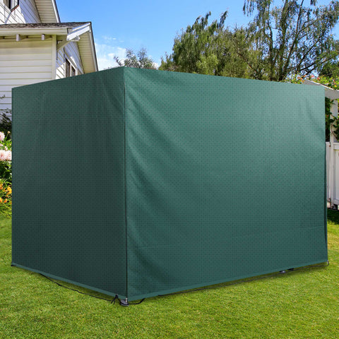 Capa Protetora para Baloiço de Jardim de 3 Lugares 215x155x150cm Impermeável com Zíper Cobertura para Móveis de Exterior Verde