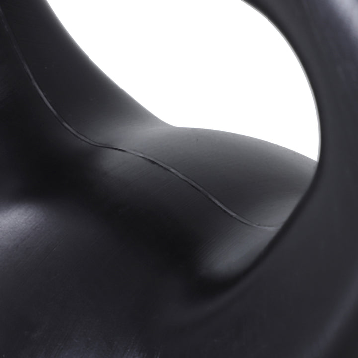 Peso Russo de 12 kg Kettlebell Preenchido de Areia com Punho Largo e Antiderrapante para Trenos em Casa e Ginásio 27x21x31 cm Preto