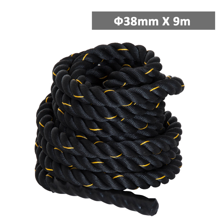 Corda de Batalha Battle Rope Exercício Formação Fitness Crossfit ?38mm Comprimento 9m Poliéster Ultra-Resistente