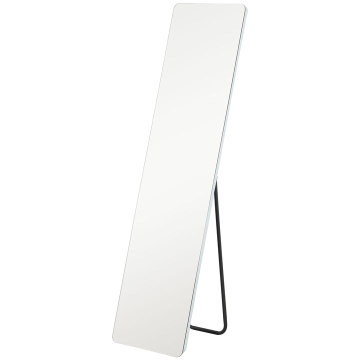 Espelho de Pé com Luz LED 40x150 cm Espelho de Corpo Inteiro sem Estrutura com Iluminação de 3 Cores Função de Memória e Tátil para Sala de Estar Dormitório Transparente