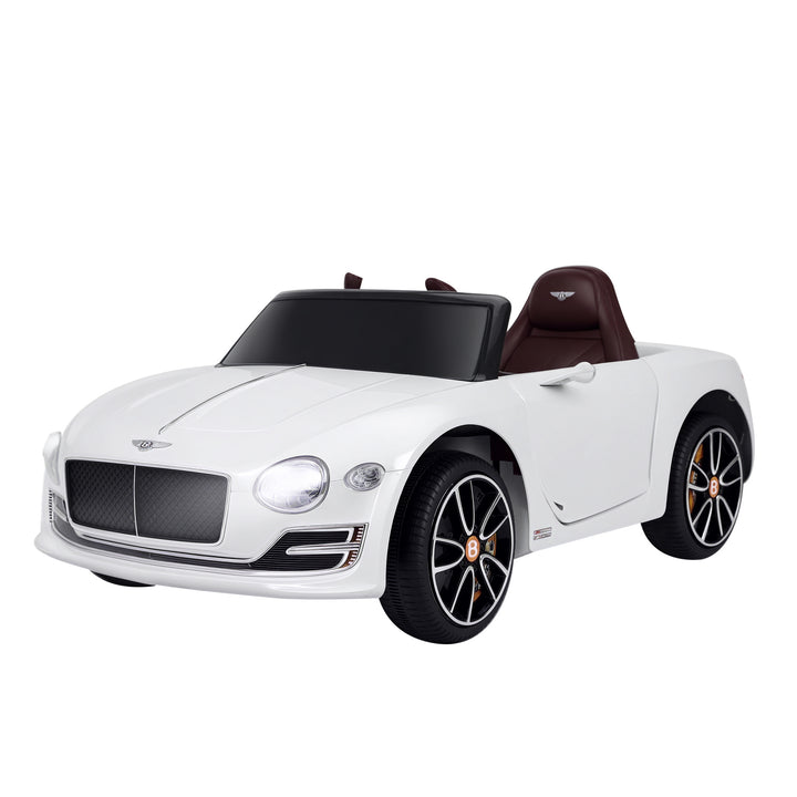 Carro elétrico com controle remoto 2 velocidades com faróis musica licencia de Bentley GT para crianças acima de 3 anos 108x60x43 cm Branco