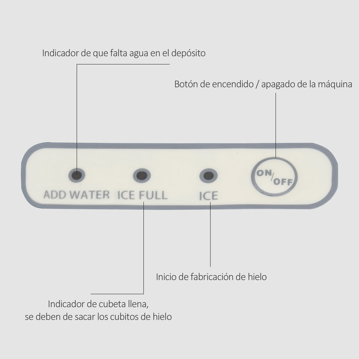 Máquina de gelo Silencioso Potência 120W Capacidade 12kg com Tela LCD Tanque de 1.8L Limpeza automática 31,5x23x32,5 cm preto