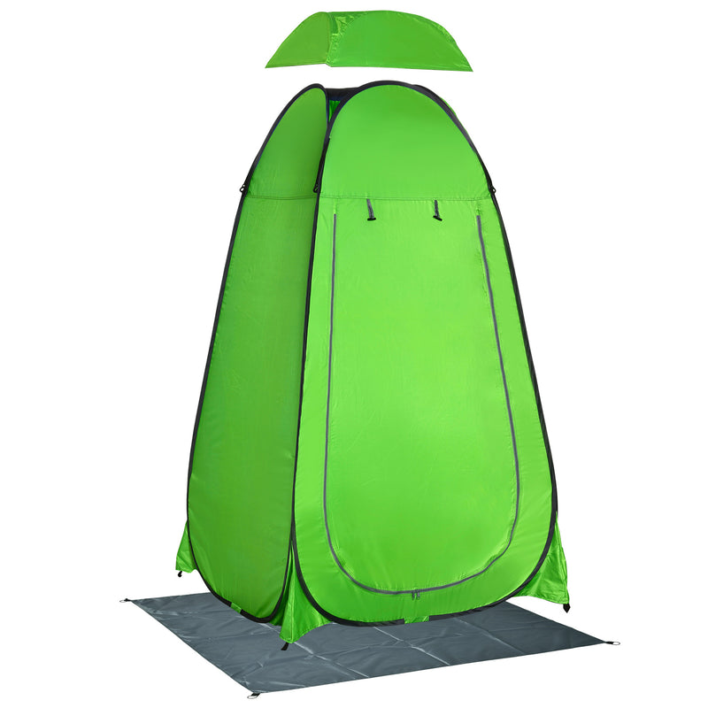 Tenda de Duche Tenda de Privacidade Portátil com 1 Gancho Bolso Bolsa de Transporte e UV20+ para Duche Trocador Sanita 126x124x189 cm Verde