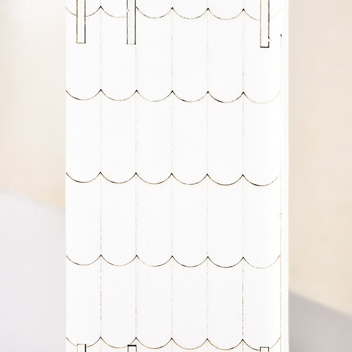 Calendário de Advento de Natal Madeira com 24 Gavetas e Luzes LED Decoração de Natal Modelo Casinha 39x9x42cm Branco