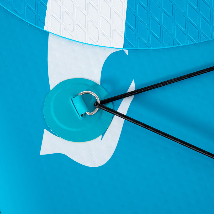 Prancha de Paddle Surf Insuflável 300x76x15cm Prancha de Stand Up Insuflável com Remo Ajustável Barbatanas Superfície Antiderrapante Bomba e Bolsa de Transporte Azul