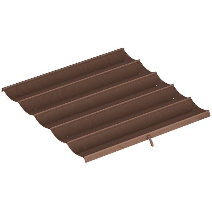 Cobertura para Pérgola 2,5x2,55cm Teto de Substituição Retrátil para Pérgola com 10 Orifícios de Drenagem Café