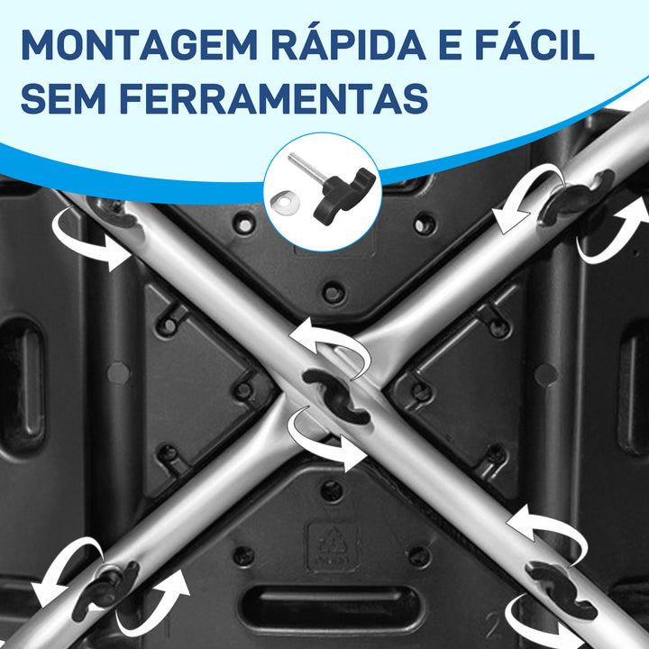 Banco de Duche Banco de Segurança para Duche com Altura Ajustável em 8 Posições com Base de Borracha Antiderrapante 50x36x39,5-56,5 cm Preto