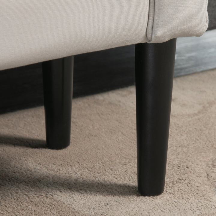 Banco de Pé de Cama Banco estofado com braços Banco de madeira para quarto sala de estar Hall 102x31x51cm Carga 130kg cinza