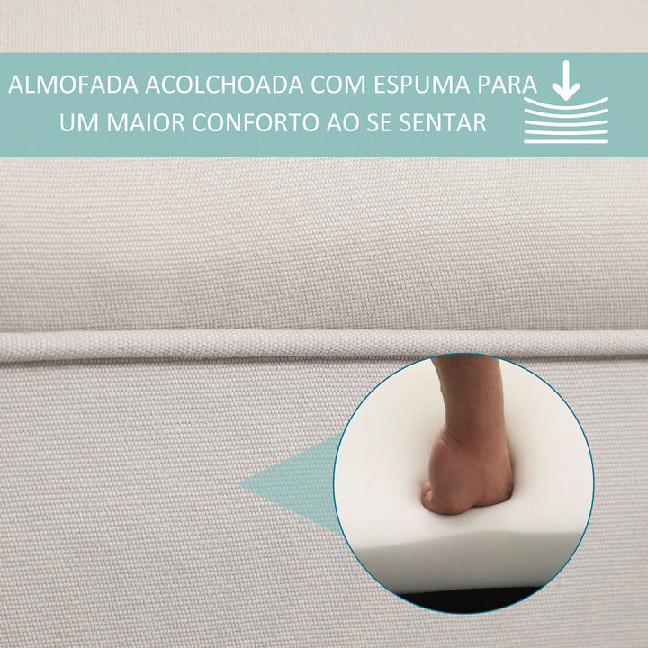 Banco de Pé de Cama Banco estofado com braços Banco de madeira para quarto sala de estar Hall 102x31x51cm Carga 130kg cinza
