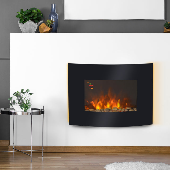 Lareira Elétrica Vidro Ferro Preto