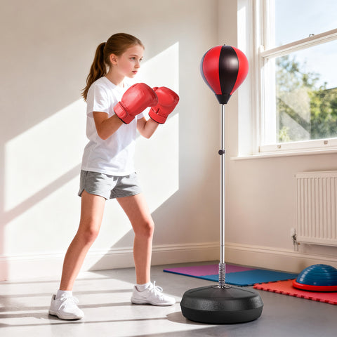 Saco de boxe de pé Punching Ball treino MMA desporto com luvas