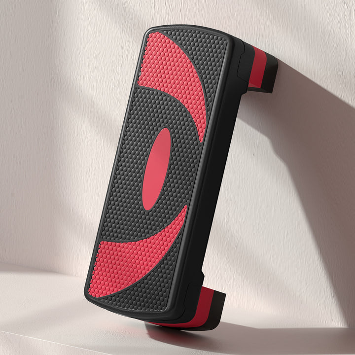 Step para Exercício Aeróbico Plataforma Step com Altura Ajustável em 3 Níveis com Carga Máxima 150kg para Exercício em Academia Casa 80x31x10-20 cm Vermelho e Preto