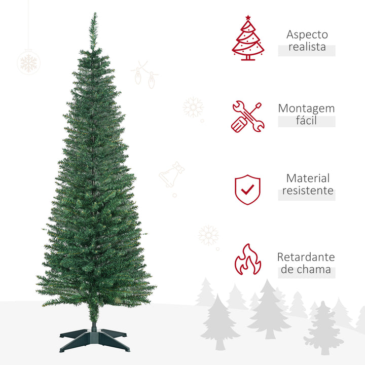 Árvore de natal F46x150cm Artificial Pinheiro Decoração de Natal com suporte de plástico 294 Ramos Verde PVC