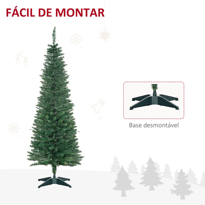Árvore de natal F46x150cm Artificial Pinheiro Decoração de Natal com suporte de plástico 294 Ramos Verde PVC