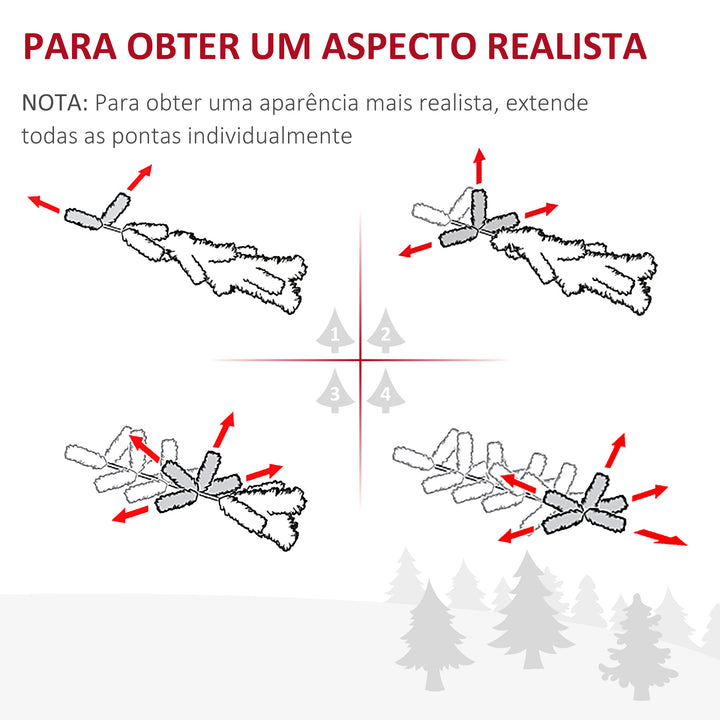 Árvore de natal F46x150cm Artificial Pinheiro Decoração de Natal com suporte de plástico 294 Ramos Verde PVC